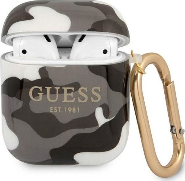 Guess Camo Collection Θήκη Προστασίας για Apple AirPods 1/2 - Γκρι