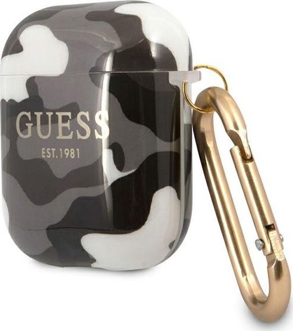 Guess Camo Collection Θήκη Προστασίας για Apple AirPods 1/2 - Γκρι