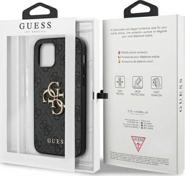Guess Guess GUHCP12L4GMGGR iPhone 12 Pro Max 6,7" szary/grey hardcase 4G Big Metal Logo