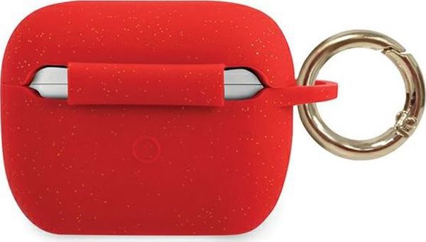 Guess Etui ochronne GUACAPSILGLRE Silicone Glitter do AirPods Pro czerwone