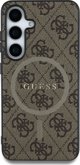 GUESS θήκη για SAMSUNG S25 Plus GUHMS25MG4GFRW (Μαγνητικό PU 4G Δαχτυλίδι Κλασικό Λογότυπο) καφέ