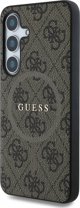 GUESS θήκη για SAMSUNG S25 Plus GUHMS25MG4GFRW (Μαγνητικό PU 4G Δαχτυλίδι Κλασικό Λογότυπο) καφέ