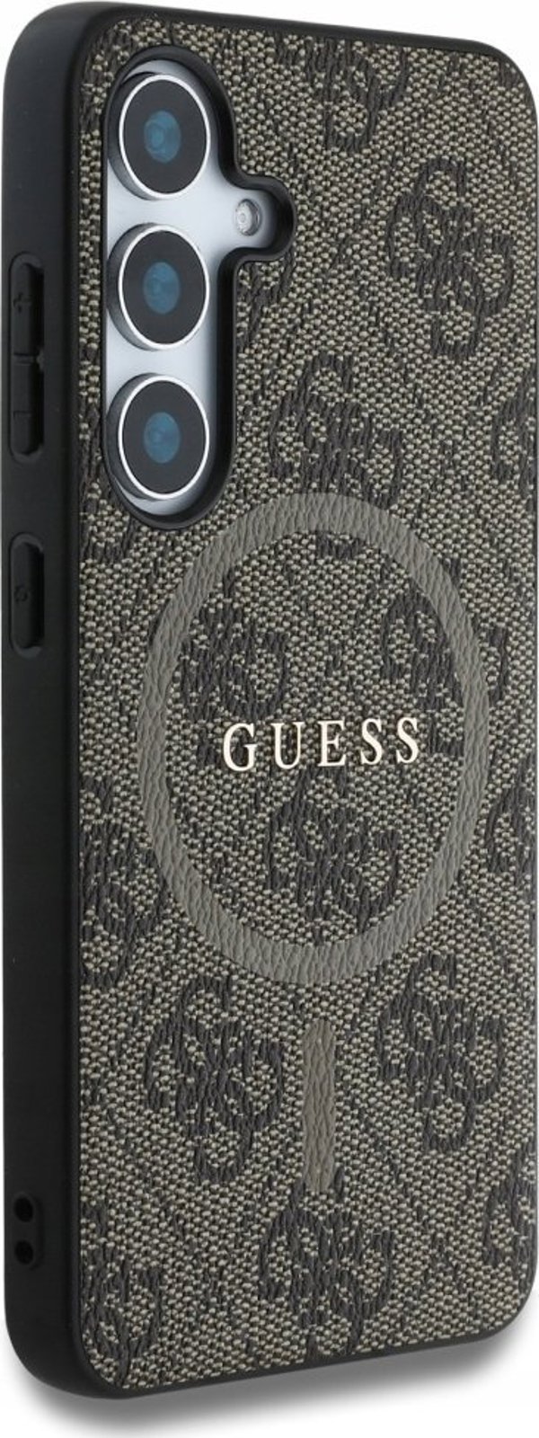 GUESS θήκη για SAMSUNG S25 Plus GUHMS25MG4GFRW (Μαγνητικό PU 4G Δαχτυλίδι Κλασικό Λογότυπο) καφέ