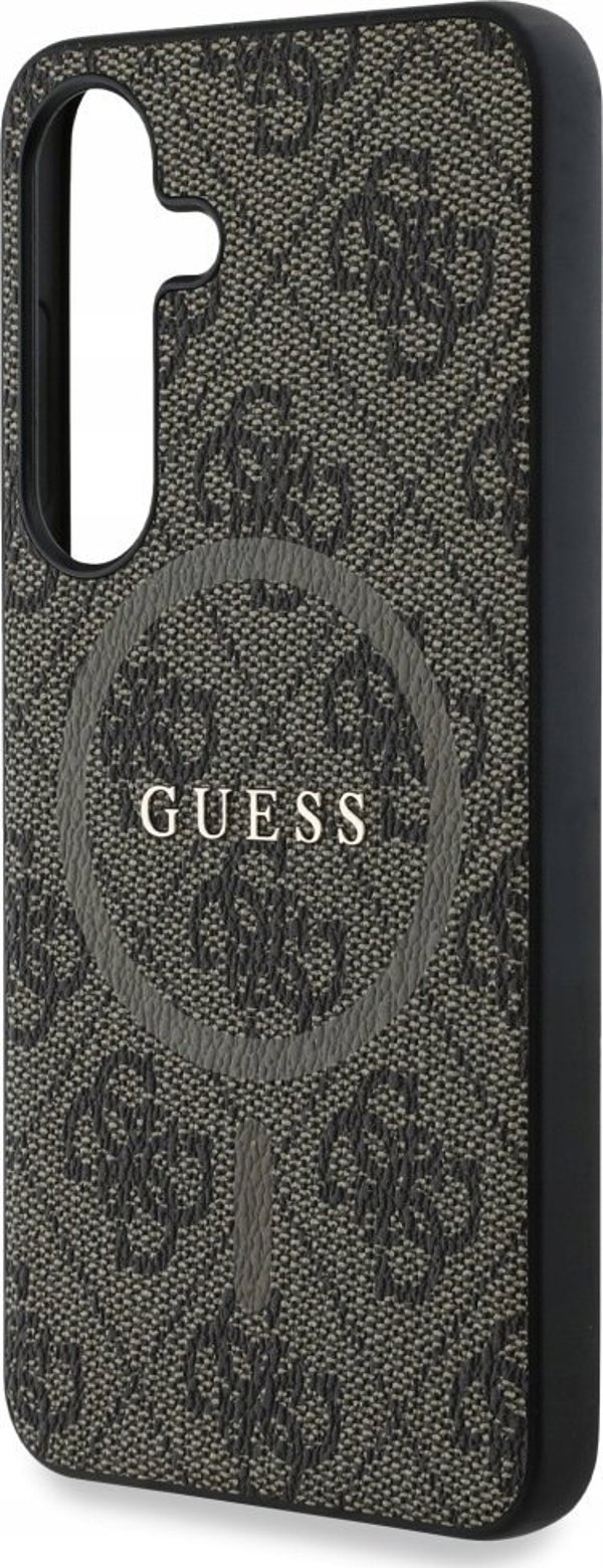GUESS θήκη για SAMSUNG S25 Plus GUHMS25MG4GFRW (Μαγνητικό PU 4G Δαχτυλίδι Κλασικό Λογότυπο) καφέ