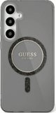 GUESS θήκη για SAMSUNG S25 Ultra GUHMS25LHFGEREK (Μαγνητικός IML Glitter Circle) μαύρο
