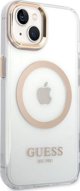 Guess GUHMP15MHTRMD iPhone 15 Plus / 14 Plus 6.7" χρυσή σκληρή θήκη Metal Outline Magsafe