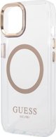 Guess GUHMP15MHTRMD iPhone 15 Plus / 14 Plus 6.7" χρυσή σκληρή θήκη Metal Outline Magsafe