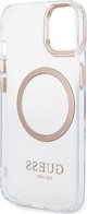 Guess GUHMP15MHTRMD iPhone 15 Plus / 14 Plus 6.7" χρυσή σκληρή θήκη Metal Outline Magsafe