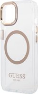 Guess GUHMP15MHTRMD iPhone 15 Plus / 14 Plus 6.7" χρυσή σκληρή θήκη Metal Outline Magsafe