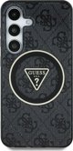 Θήκη MagSafe Guess 4G Glitter Triangle Buttons για Samsung Galaxy S25 Ultra Μαύρο