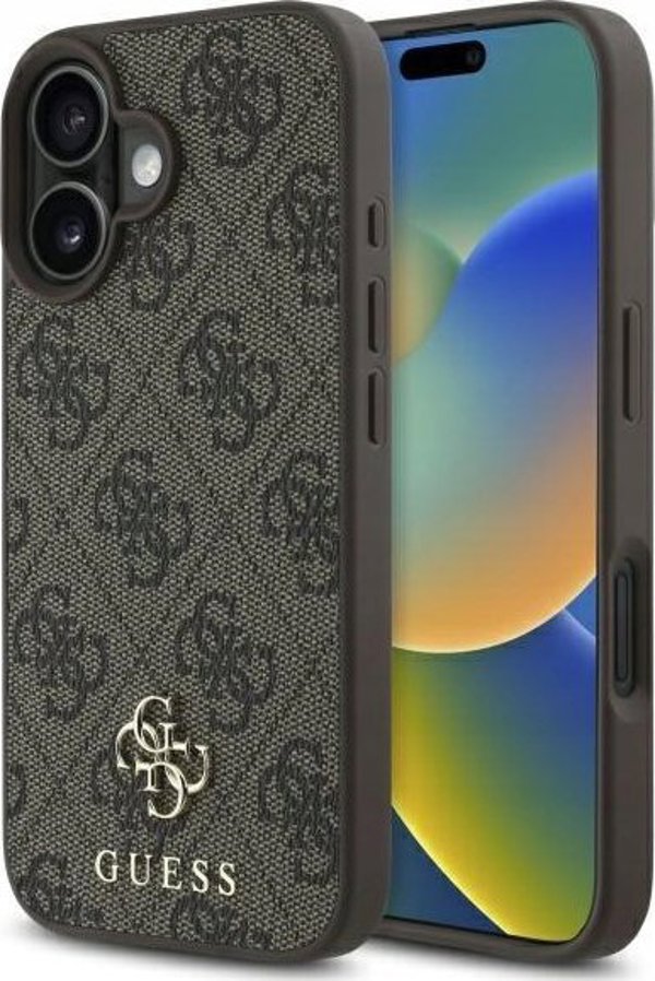 Guess GUHMP16SP4SM4MW iPhone 16 6.1" καφέ/καφέ σκληρή θήκη 4G Μικρό Κλασικό MagSafe