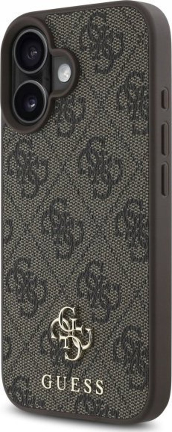 Guess GUHMP16SP4SM4MW iPhone 16 6.1" καφέ/καφέ σκληρή θήκη 4G Μικρό Κλασικό MagSafe