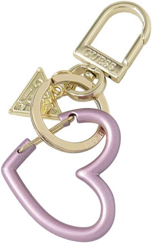 Guess, Guess, Σχήμα Καρδιάς, Μεταλλικό Μπρελόκ, RW7424, Μωβ Κανένα