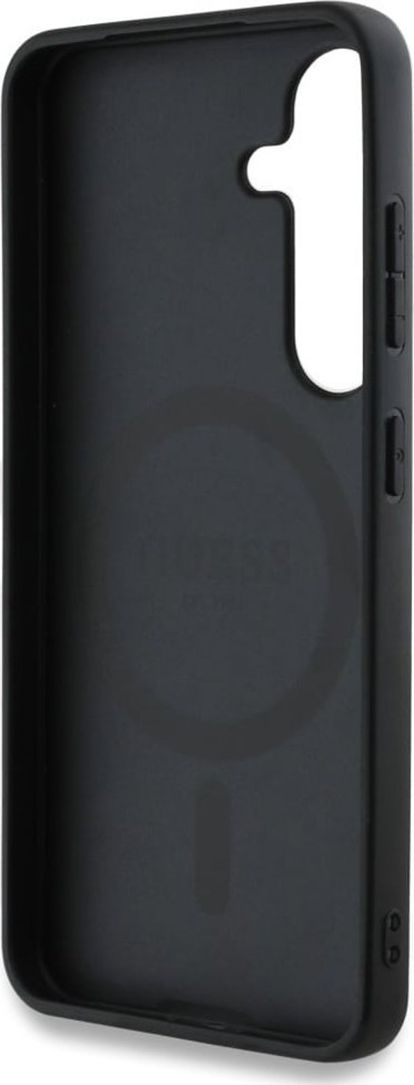Θήκη MagSafe Guess 4G Round Patch Classic Logo για Samsung Galaxy S25 Ροζ