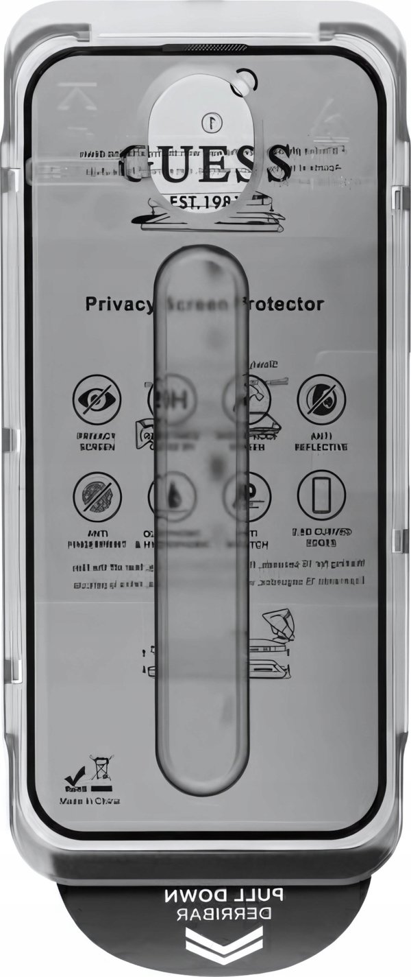 Guess Προστατευτικό Οθόνης Privacy για iPhone 16 Pro 6.3", 2.5D Outline, Μαύρο