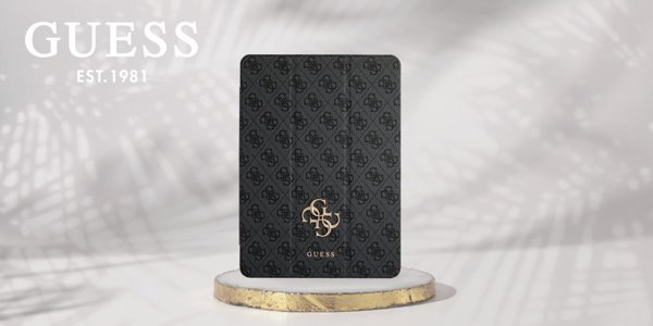 Θήκη Guess Magnetic για iPad Pro 11" 2024, Μαγνητικό Κάλυμμα με Μεγάλο Λογότυπο, Μαύρο