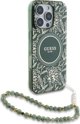 Guess GUHMP16XHCPOFPA iPhone 16 Pro Max 6.9" πράσινο/green σκληρή θήκη IML Flowers Allover Electro With Pearl Strap MagSafe