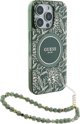 Guess GUHMP16XHCPOFPA iPhone 16 Pro Max 6.9" πράσινο/green σκληρή θήκη IML Flowers Allover Electro With Pearl Strap MagSafe