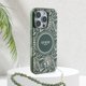 Guess GUHMP16XHCPOFPA iPhone 16 Pro Max 6.9" πράσινο/green σκληρή θήκη IML Flowers Allover Electro With Pearl Strap MagSafe
