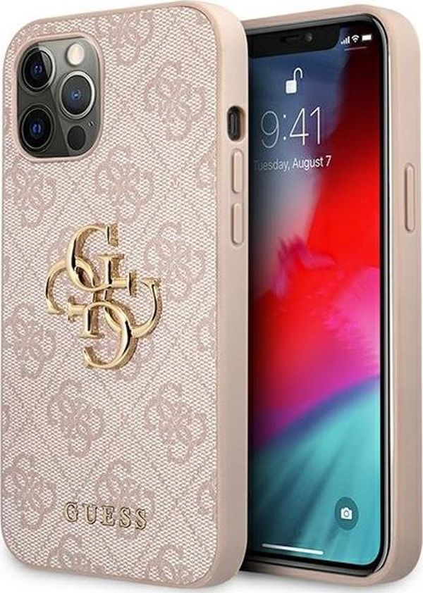 Guess Guess 4G Big Metal Logo - Etui iPhone 12 Pro Max (ροζ) (GUHCP12L4GMGPI) - 1035560
