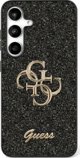 Guess Θήκη Fixed Glitter Big 4G Metal Logo για Samsung Galaxy S25 Plus μαύρο