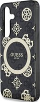 Θήκη Guess 4G Background Gold Electroplated Peony Pattern MagSafe για Samsung Galaxy S25 μαύρο