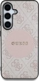 Θήκη MagSafe Guess 4G Round Patch Classic Logo για Samsung Galaxy S25 Plus Ροζ