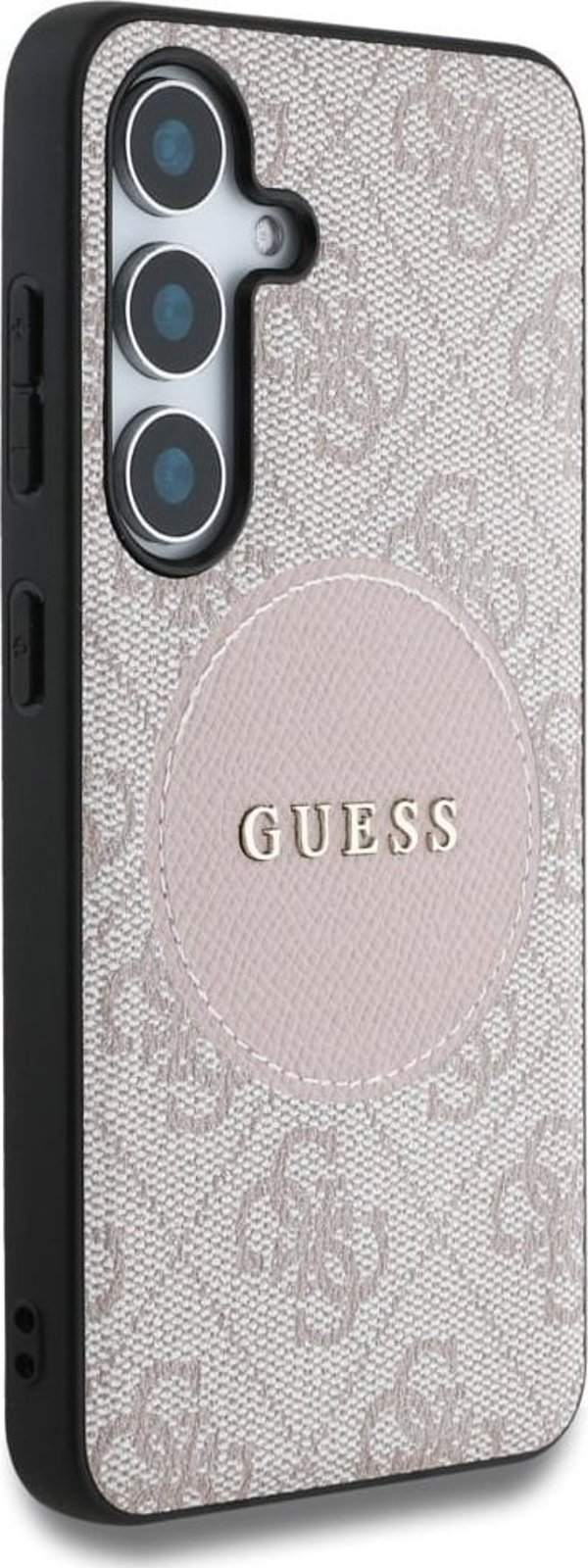 Θήκη MagSafe Guess 4G Round Patch Classic Logo για Samsung Galaxy S25 Plus Ροζ