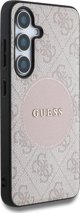 Θήκη MagSafe Guess 4G Round Patch Classic Logo για Samsung Galaxy S25 Plus Ροζ