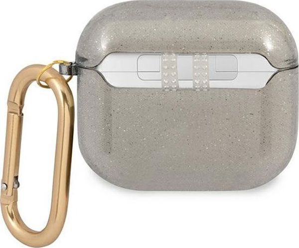 Guess Θήκη AirPods 3 Glitter Collection, Μεταλλικός Κρίκος, Γκρι