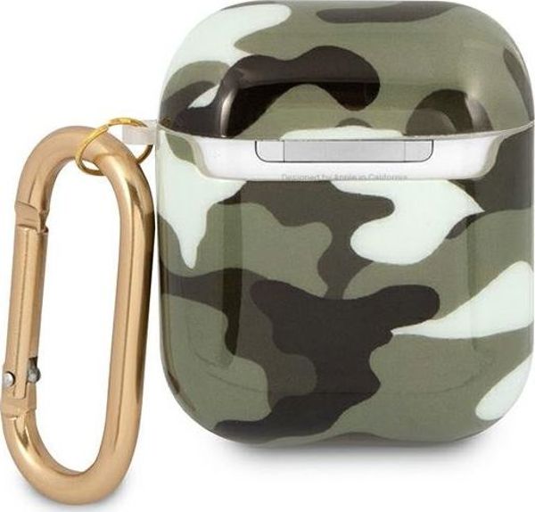 Guess Camo Collection Θήκη Προστασίας για Apple AirPods 1/2 - Πράσινο Καμουφλάζ
