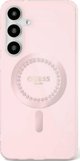 Θήκη Samsung Galaxy S25 Guess Rhinestones Printed Classic Logo MagSafe Ροζ