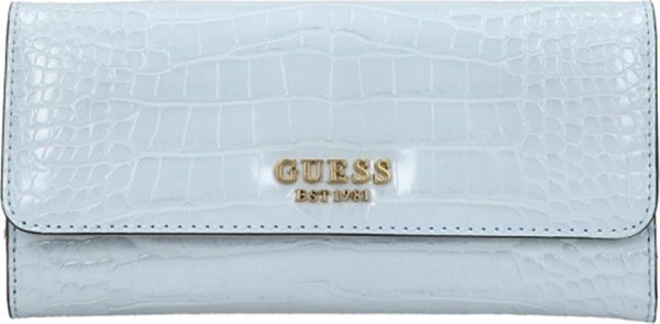 Γυναικείο Πορτοφόλι Guess Laurel SLG Large Zip από Ύφασμα, Pale Cloud, SWCA8500500POD