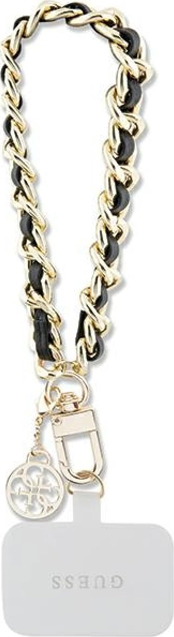 Guess cord GUOUCHSAMC4K black HDSP PU Saffiano Chain Strap 4G Charm