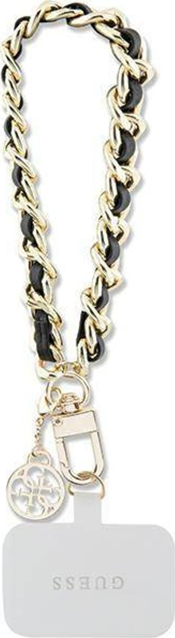 Guess cord GUOUCHSAMC4K black HDSP PU Saffiano Chain Strap 4G Charm
