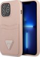 Guess Guess GUHCP13LPSATPP iPhone 13 Pro / 13 6,1" ροζ/ροζ σκληρή θήκη SaffianoTriangle Logo Cardslot