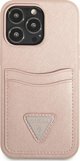 Guess Guess GUHCP13LPSATPP iPhone 13 Pro / 13 6,1" ροζ/ροζ σκληρή θήκη SaffianoTriangle Logo Cardslot