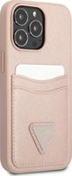 Guess Guess GUHCP13LPSATPP iPhone 13 Pro / 13 6,1" ροζ/ροζ σκληρή θήκη SaffianoTriangle Logo Cardslot