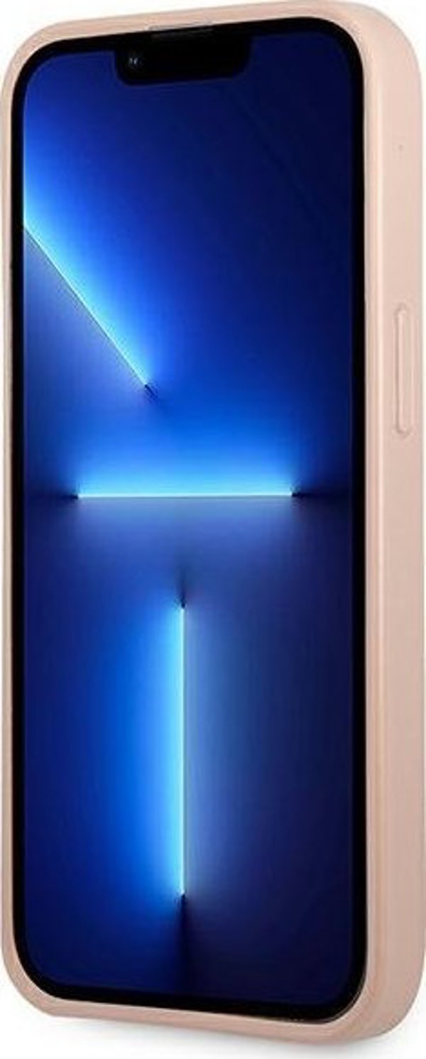 Guess Guess GUHCP13LPSATPP iPhone 13 Pro / 13 6,1" ροζ/ροζ σκληρή θήκη SaffianoTriangle Logo Cardslot