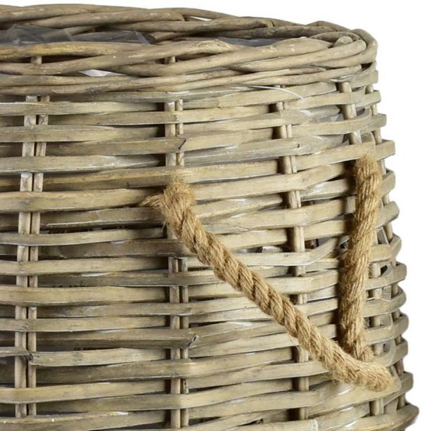 GUSTAV Σετ 3 καλαθιών από λυγαριά 50x50xh48/38x38xh38/26x26xh30cm