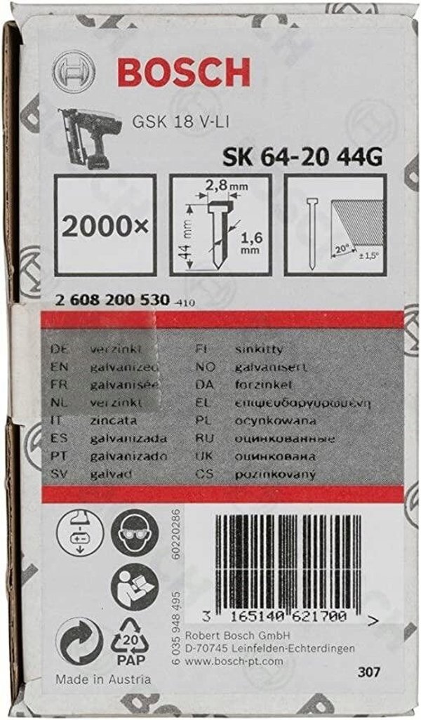 GWOSDZ SK64-20 44G 1.6MM 2'000 PC