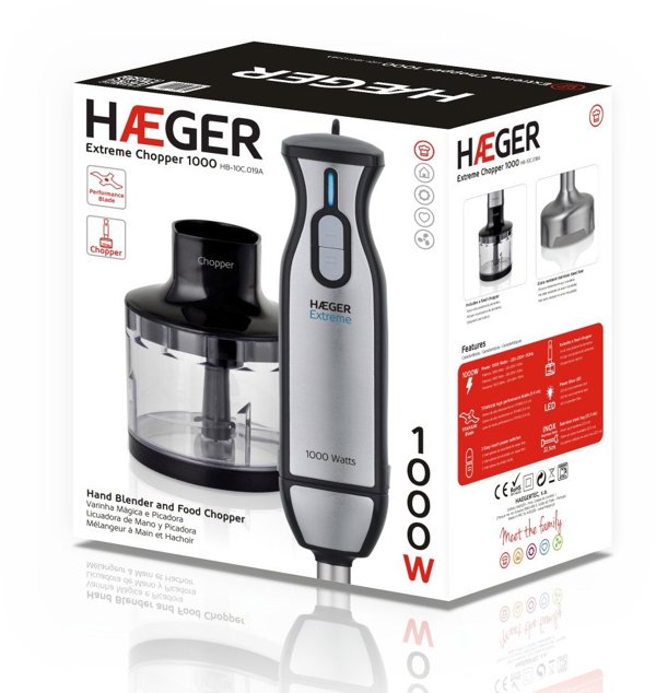 Haeger HB-10C.019A Extreme Chopper Rokas blenderis 2in1 1000W