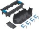 Hager tehalit.GB-EG τριπλή βάση τοποθέτησης 45x45mm PC-ABS μαύρη