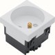 Hager tehalit.GB-EG Μονό Διπλό Ρυθμιζόμενο Υποδοχείο 45x45mm Λευκό EER1339010