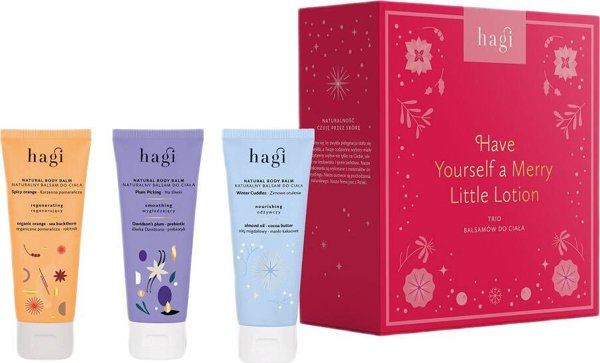 Hagi Have Yourself a Merry Little Lotion Σετ φυσικών ενυδατικών λοσιόν σώματος 3x75ml