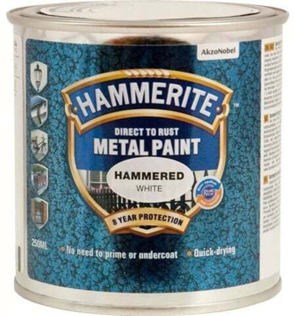 Hammerite Hammerlak - Gråhvid - 250 ml.