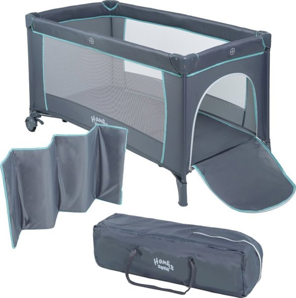 Hanks Kids Παιδικό Κρεβάτι Ταξιδιού Simple Grey - Πτυσσόμενο Κρεβατάκι