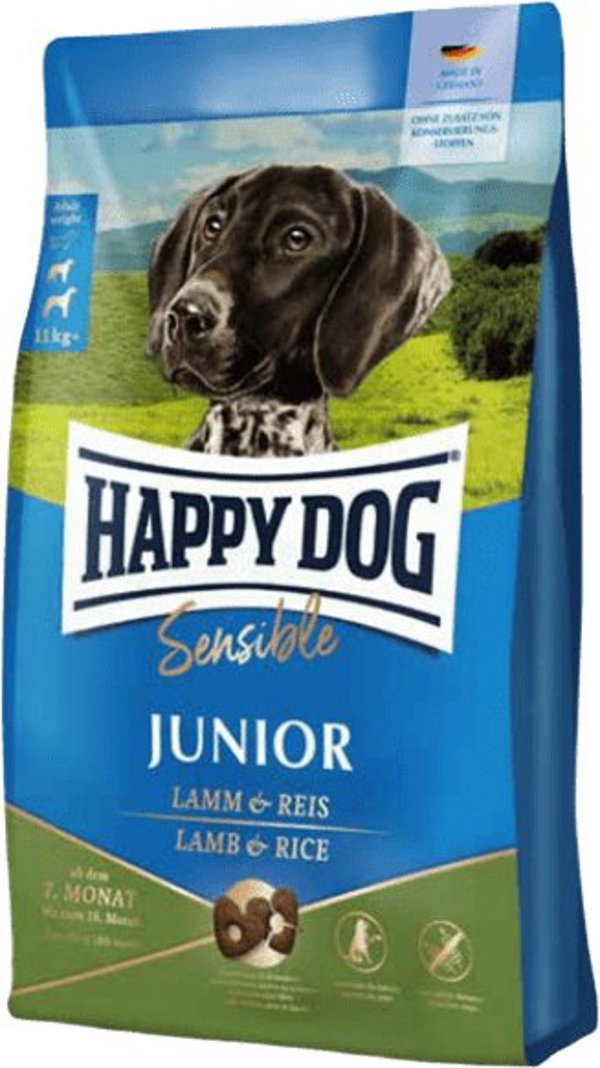 Happy Dog Sensible Junior sucha karma dla szczeniat 7-18 miesiecy jagniena ryz 4 kg
