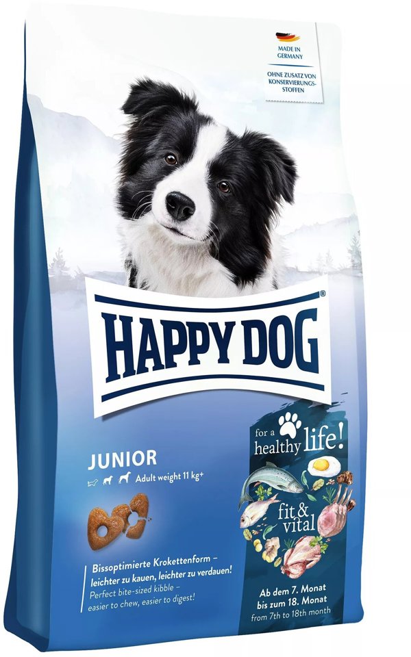 Happy Dog Fit&Vital Junior, suha karma, dla szczeniat, 7-18 miesiecy, 4 kg