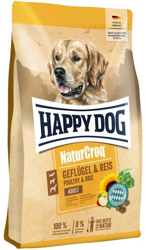 Happy Dog NATURCROQ Κοτόπουλο/Ρύζι 11kg